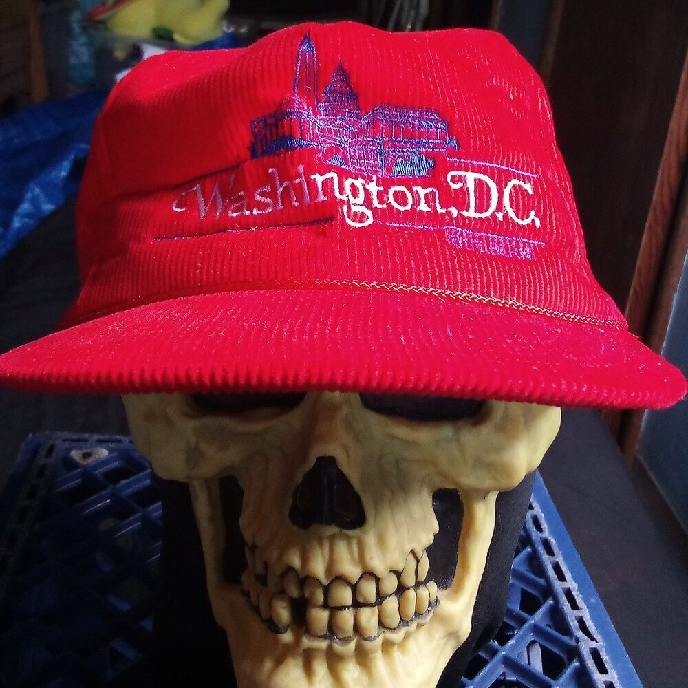 Deadstock Vintage Washington D.C. Corduroy Snap Hat Cap